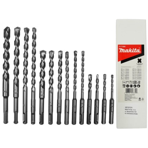 Makita D-71956 zestaw wierteł 14szt SDS+ 5-16mm
