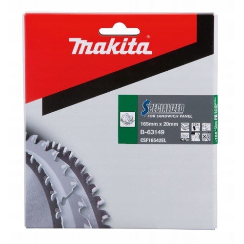 Makita b-63149 tarcza tnąca specialized 165x20mm 42z płyty warstwowe mdf
