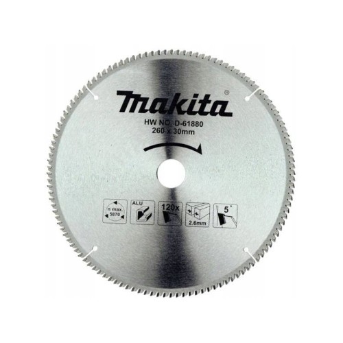 Makita d-61880 tarcza do metalu 260x30mm 120z do aluminium