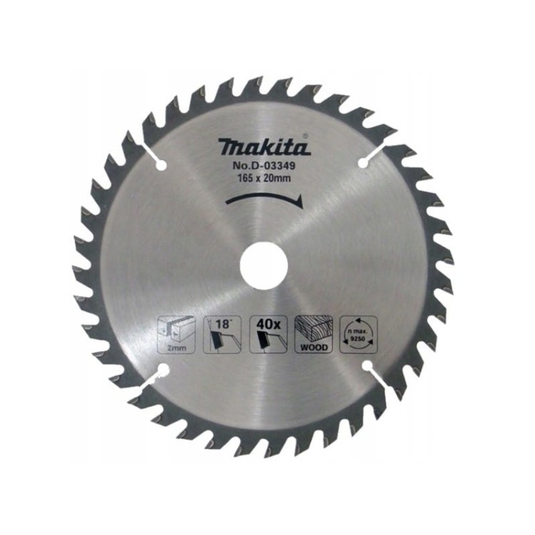 Makita d-03349 tarcza do drewna 165x20mm 40z