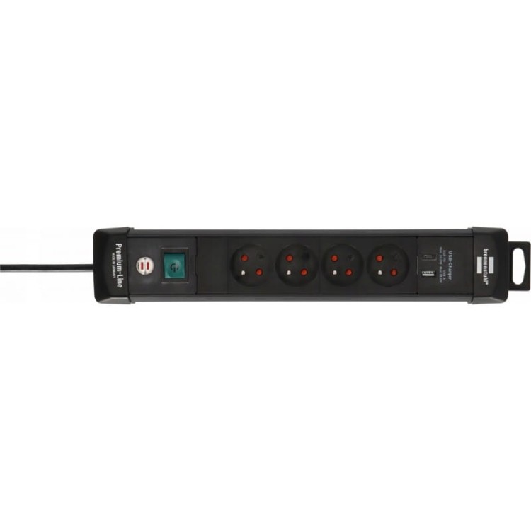 Brennenstuhl Listwa Zasilająca 4 Gniazda + Usb-c Pd 30w I Usb-a 1,8m Czarna