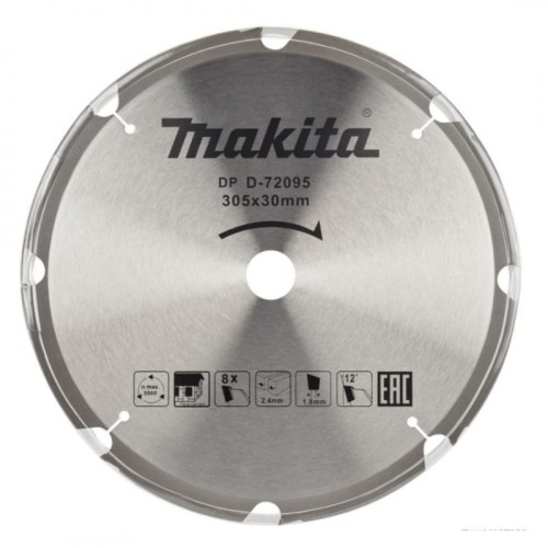 Makita d-72095 tarcza tnąca do sidingu 305mm, 8 zębów