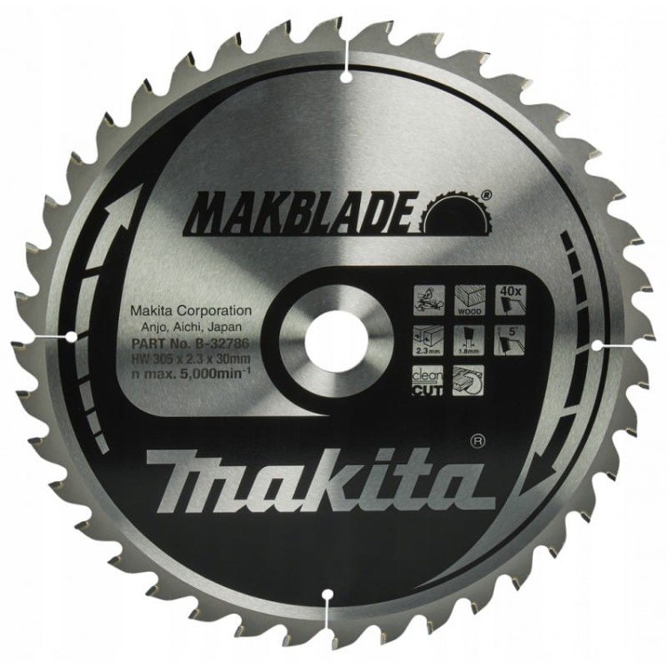 Makita B-32786 Tarcza Tnąca Makblade 305x30, 40z Drewno