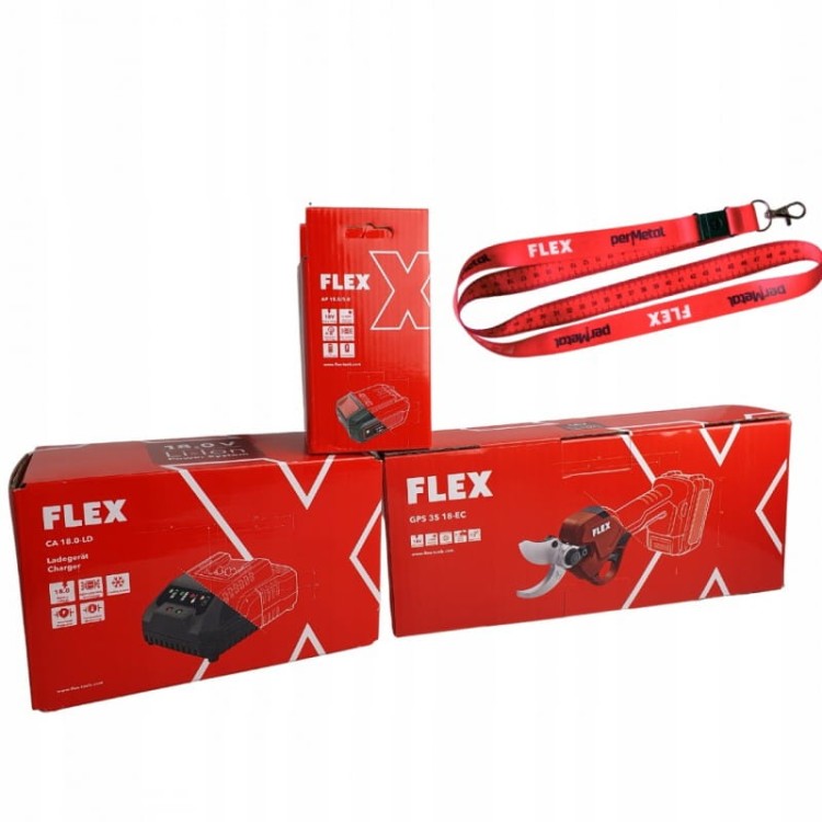 Flex 534493 Zestaw Sekator + Ładowarka + Akumulator 5ah 18v