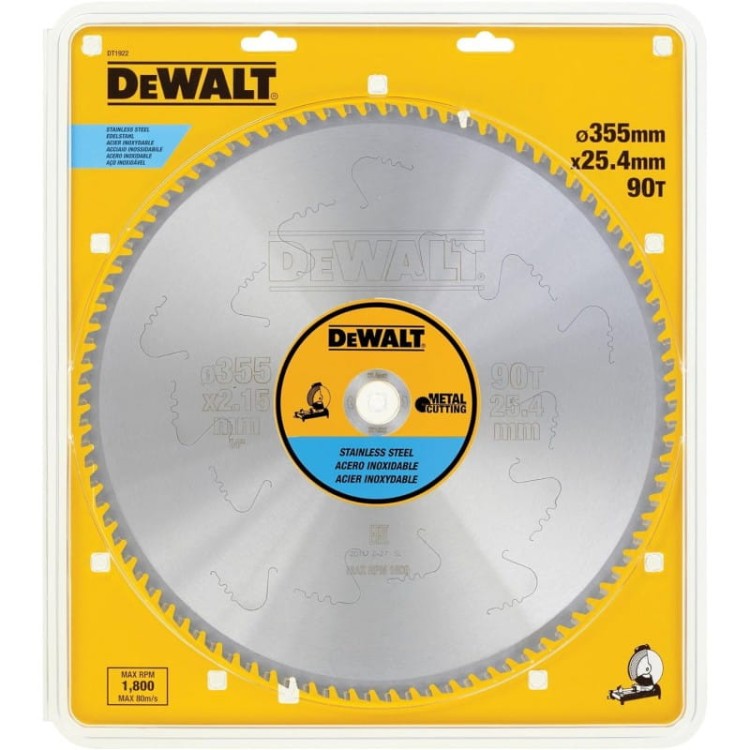 Dewalt dt1922-qz tarcza do stali nierdzewnej 355mm x25,4 90z