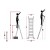 Drabina  aluminiowa drabina teleskopowa faraone teles.T4s  ze stabilizatorami 8+8 stopni 150kg