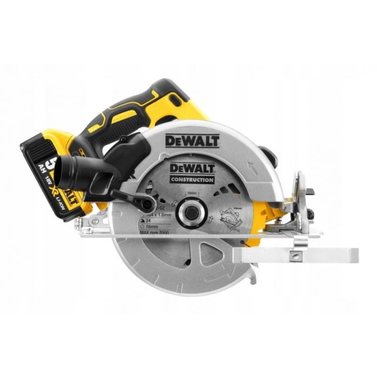 DeWalt DCS570P2 pilarka tarczowa 184 mm widok przedni