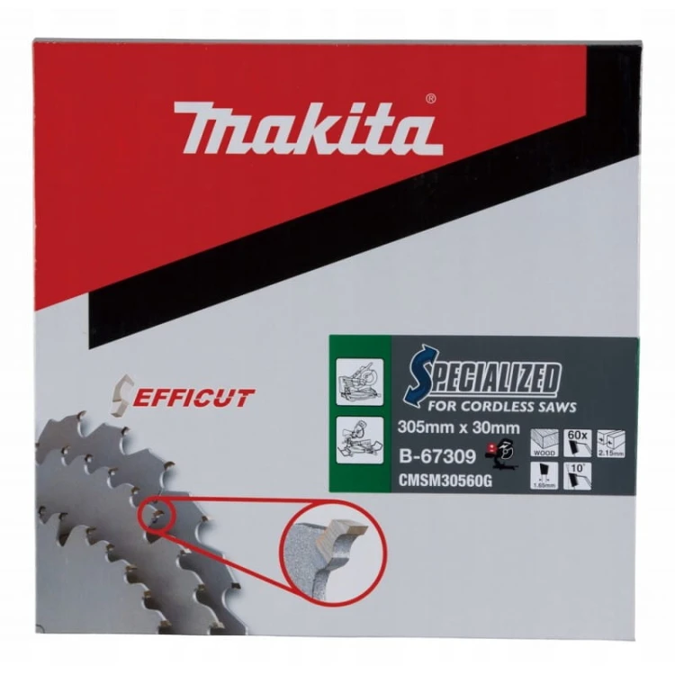 Makita b-67309 tarcza tnąca efficut 305 x 30mm 60z drewno