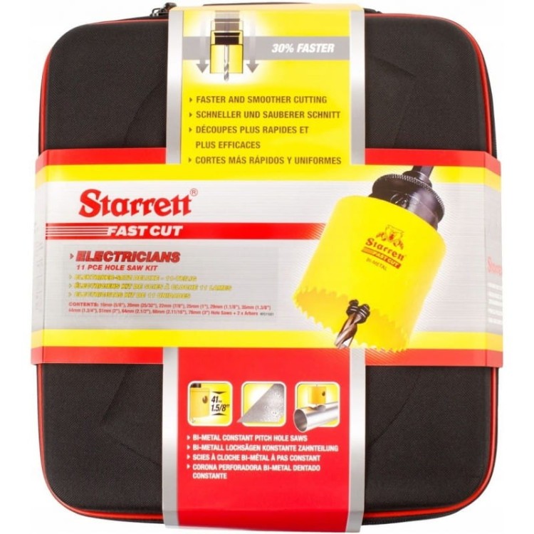 Starrett KFC11021 zestaw 11 otwornic Fast Cut w opakowaniu