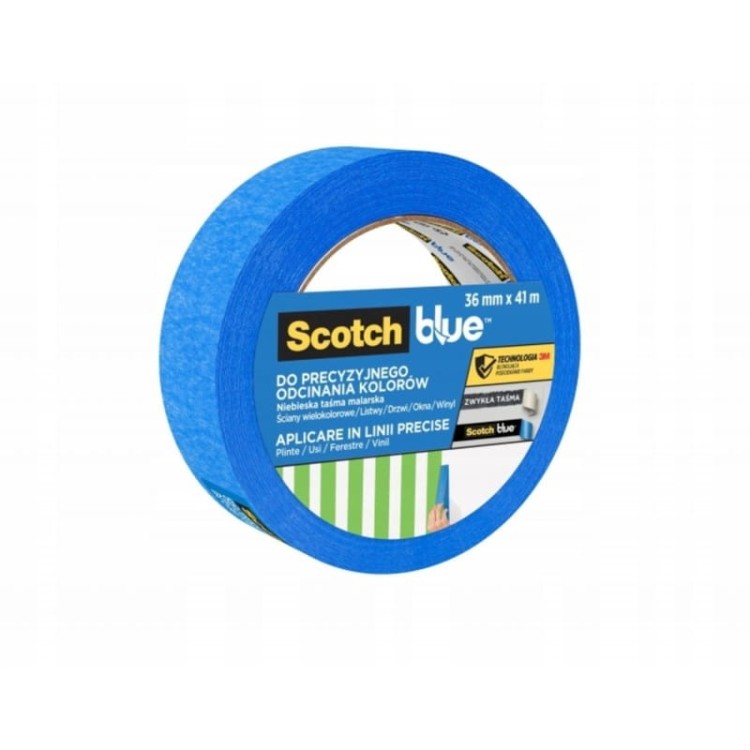 Scotchblue Taśma Malarska Do Odcinania Kolorów, 36mm X 41m