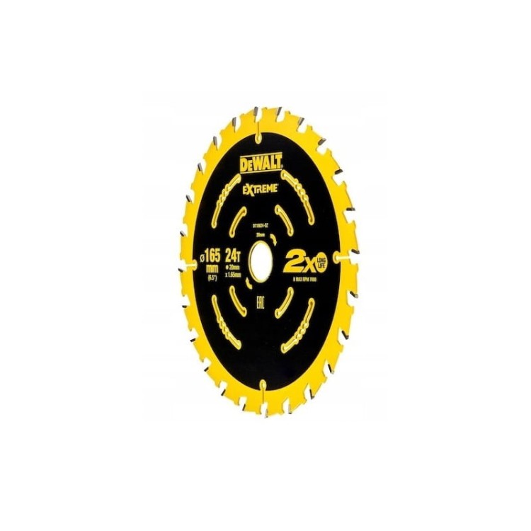 Dewalt DT10624-QZ tarcza do drewna piła 165x20 24Z