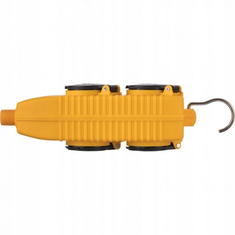 Brennenstuhl przedłużacz budowlany  powerblock ip54 4 gniazda guma hak 10m