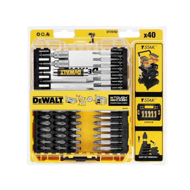 DeWalt DT70702-QZ zestaw 40 szt końcówek 1/4"