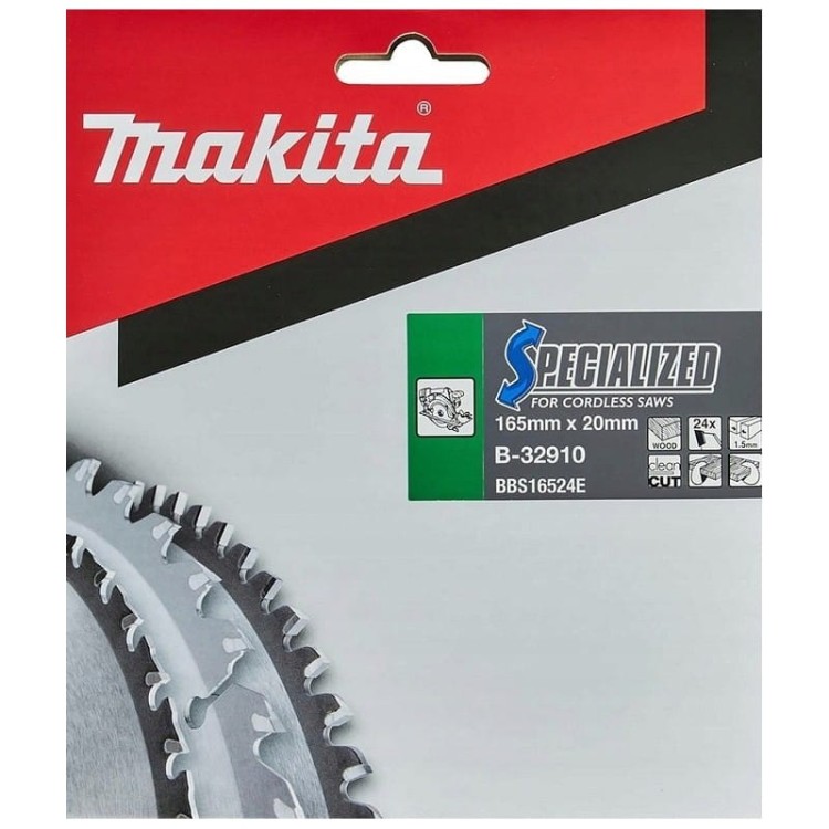 Makita b-32910 tarcza tnąca specialized 165x20mm, 24z