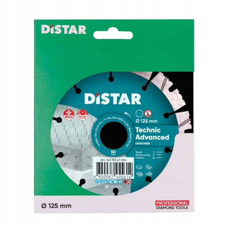 Distar Tarcza Diamentowa Technic Do Granitu i Betonu Advanced 125x2,2