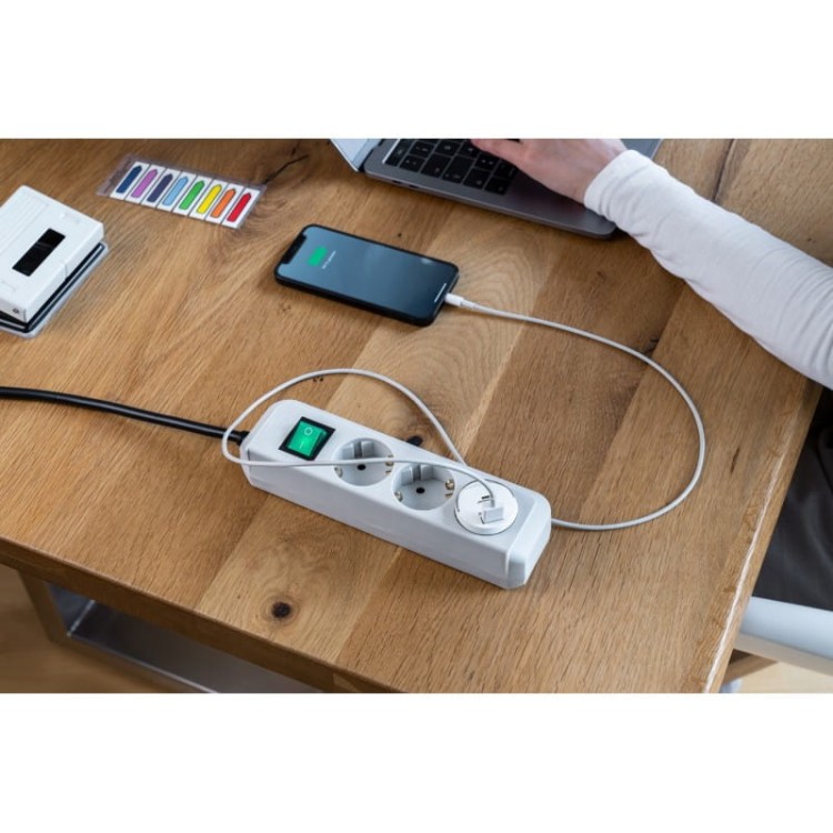 Brennenstuhl ładowarka usb zasilacz adapter gniazda 2,4a 1508110 biały
