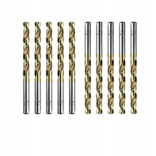 BMM Wiertło Do Metalu 8 mm Szlifowane HSS TIN 10 szt