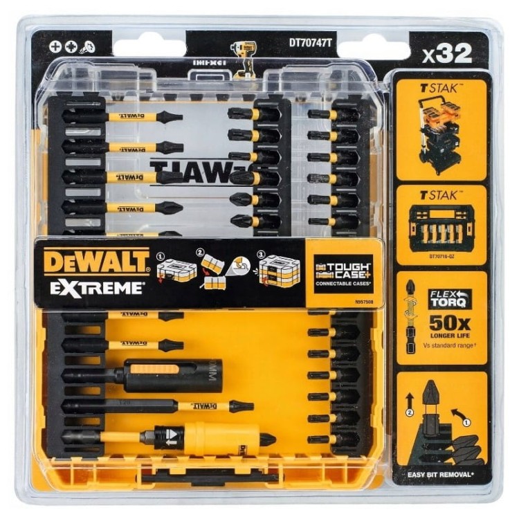 Dewalt DT70747T Zestaw Bitów Udarowych 32 Szt.