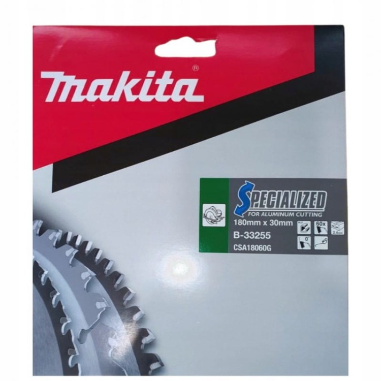 Makita b-33255 tarcza tnąca efficut specialized 180x30 60z aluminium