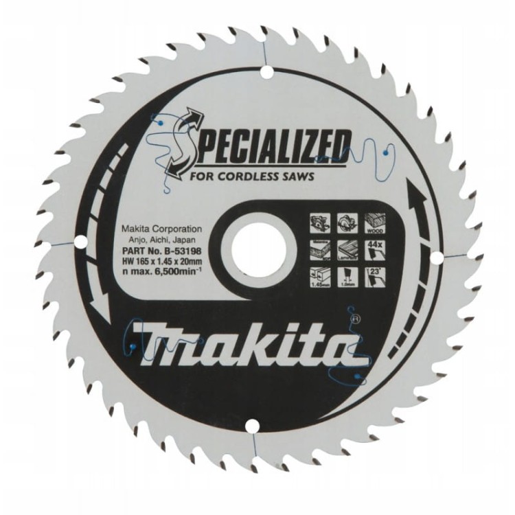 Makita b-53198 tarcza tnąca specialized 165x20 44z drewno mdf laminat