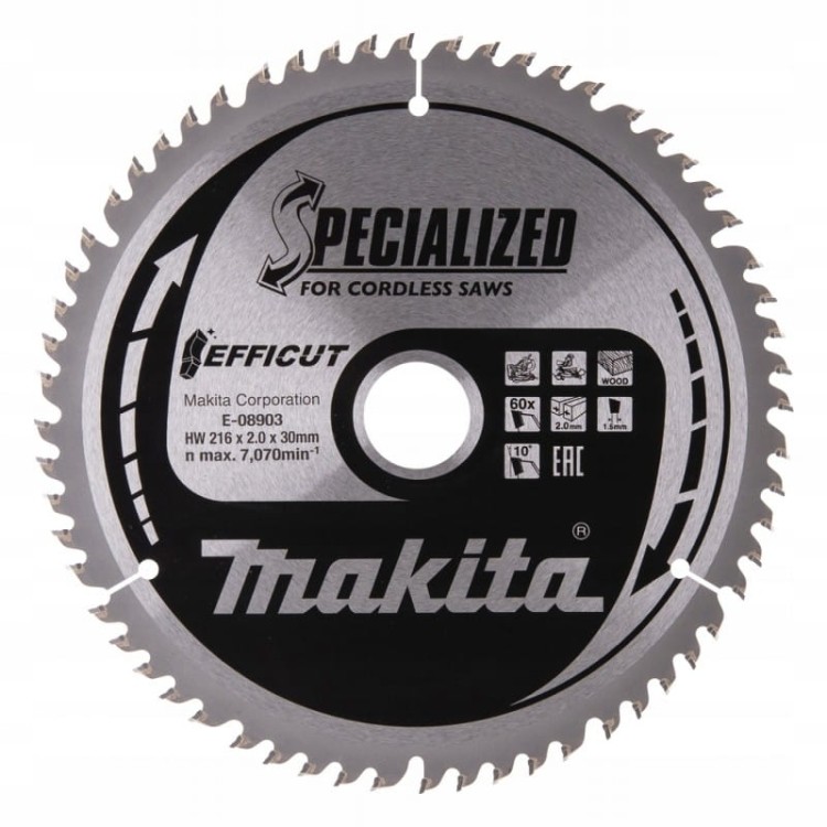 Makita E-08903 Tarcza Tnąca Makblade 216x30mm 60z Drewno