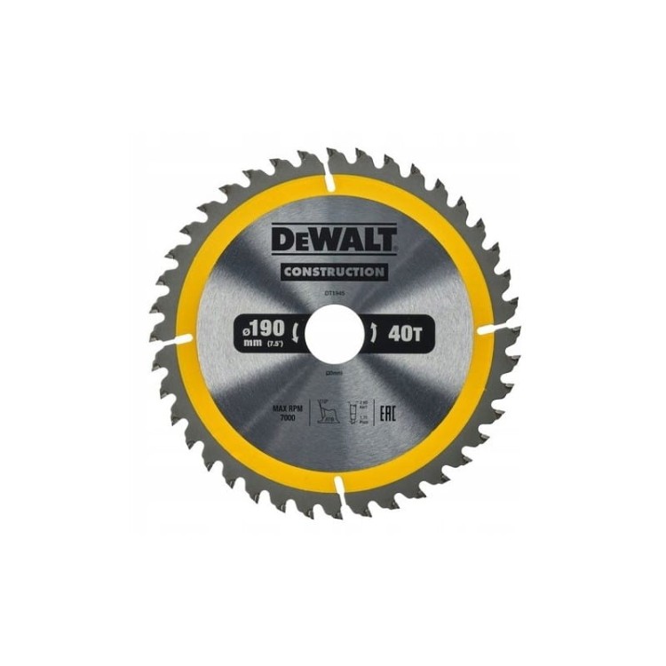 Dewalt DT1945 Tarcza piła do drewna 190x30 40Z