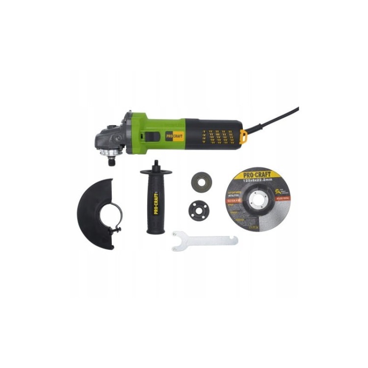 Procraft Pw1550 Szlifierka Kątowa 125mm 850w Bezszczotkowa Lekka