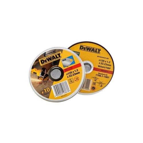 DeWalt DT42340TZ-QZ 10 tarcz 125 do stali nierdzewnej INOX
