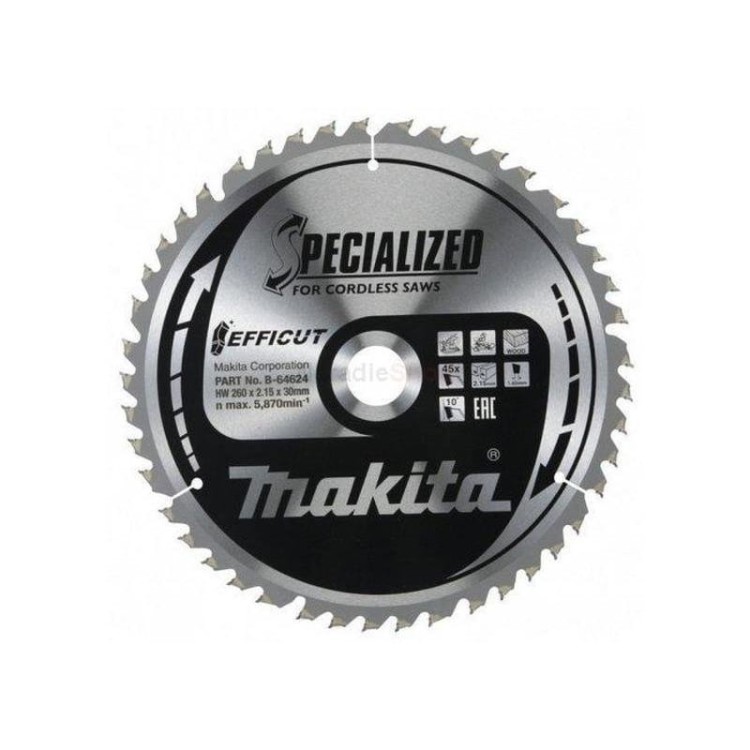 Makita b-67234 tarcza do drewna efficut t.C.T, 260 x 30 mm, 60 z