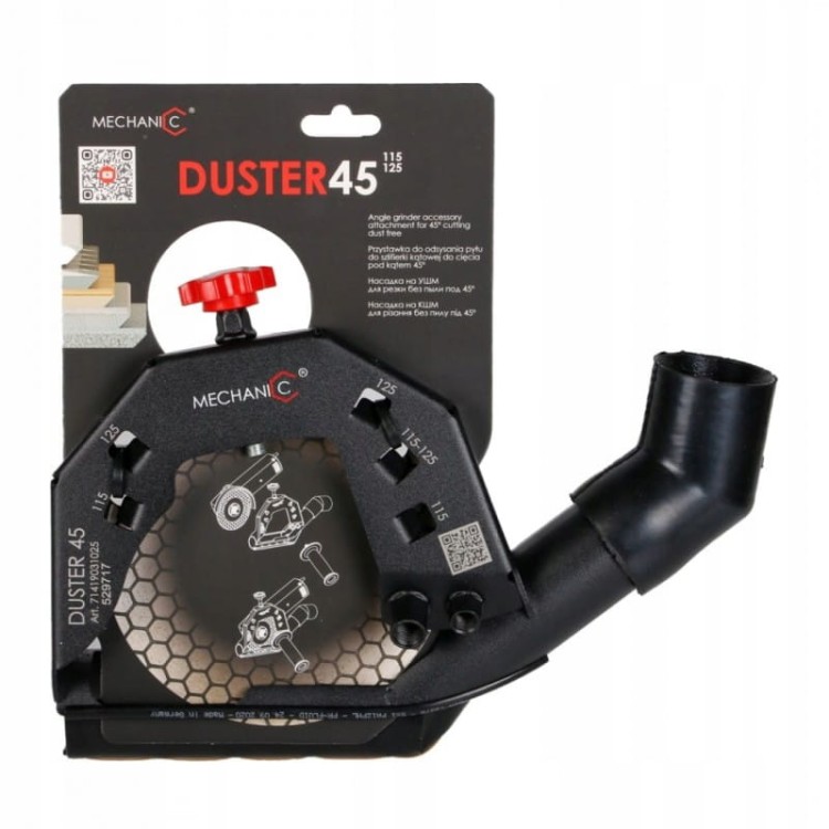 Przystawka Do Szlifierki Kątowej Z Odsysem Mechanic Duster 45st 115mm - 125mm