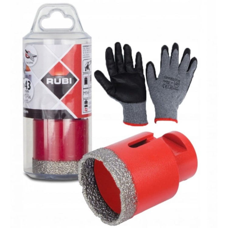 Rubi 06959 wiertło diamentowe Ø 43mm do płytek M14