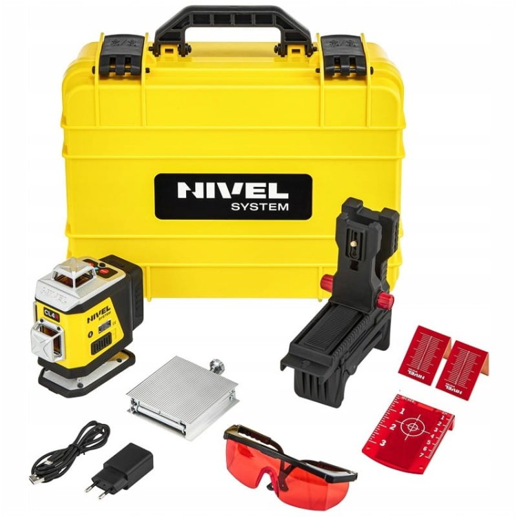Nivel System CL4R Laser krzyżowy 4x360 Czerwony IP54 Bluetooth