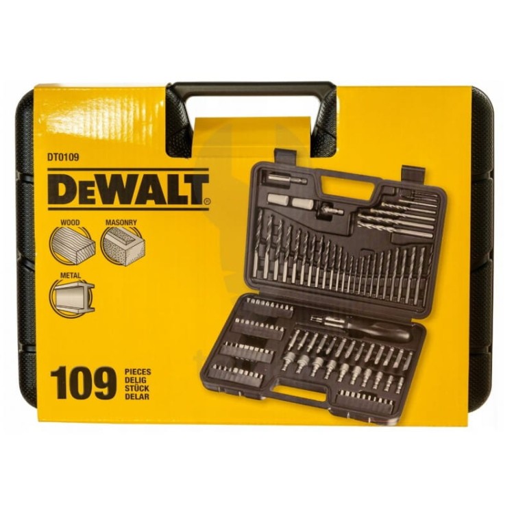 DeWalt DT0109-QZ zestaw wierteł, końcówek i nasadek w walizce