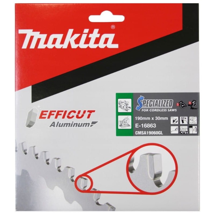 Makita e-16863 tarcza do metalu efficut 190x30mm 60z do aluminium