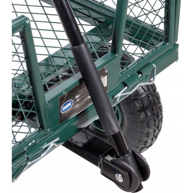 Wózek ogrodowy transportowy rozkładane burty STALOWY 250kg przyczepka DOOC