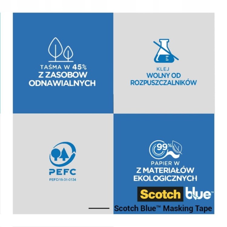 Scotchblue Taśma Malarska Uniwersalna Do Różnych Powierzchni 3-pak 24mmx41m