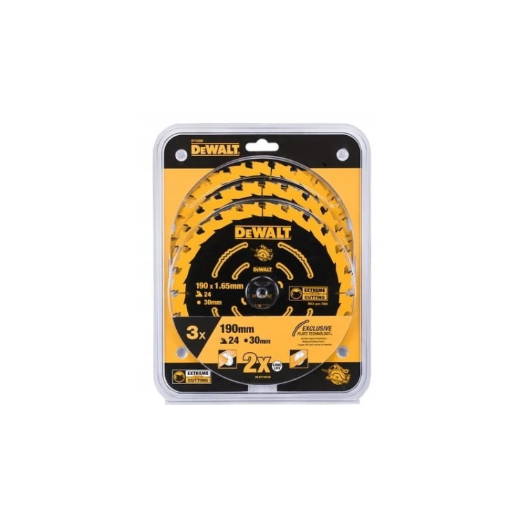 DEWALT DT10399 TARCZE DO DREWNA 190MM 24Z 3 SZT.