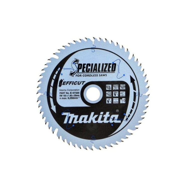 Makita Efficut B-57320 tarcza do drewna laminatu 165mm
