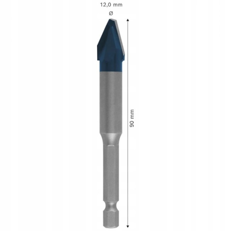 Bosch Hex-9 Hard Ceramic Wiertło Do Płytek Ceramicznych 12x90mm