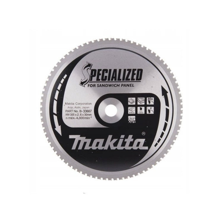 Makita b-33607 tarcza tnąca do metalu 355x30mm 80z b-33607