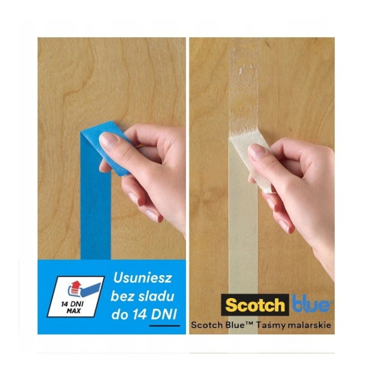 Scotchblue Taśma Malarska Uniwersalna Do Różnych Powierzchni 3-pak 24mmx41m