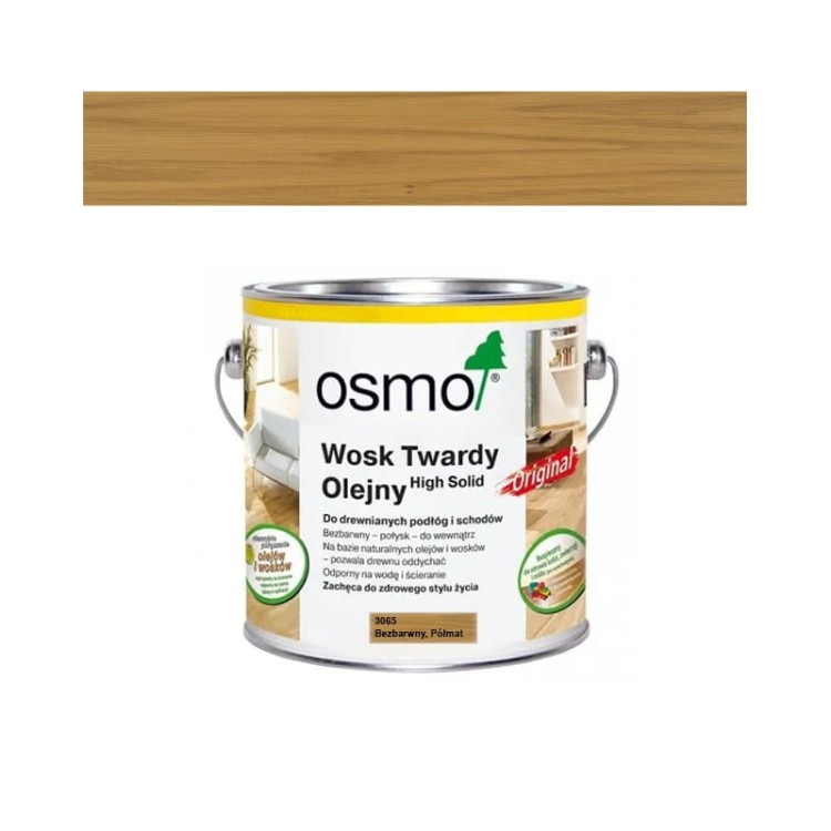 Osmo wosk twardy olejny 3065 bezbarwny półmat 2,5L