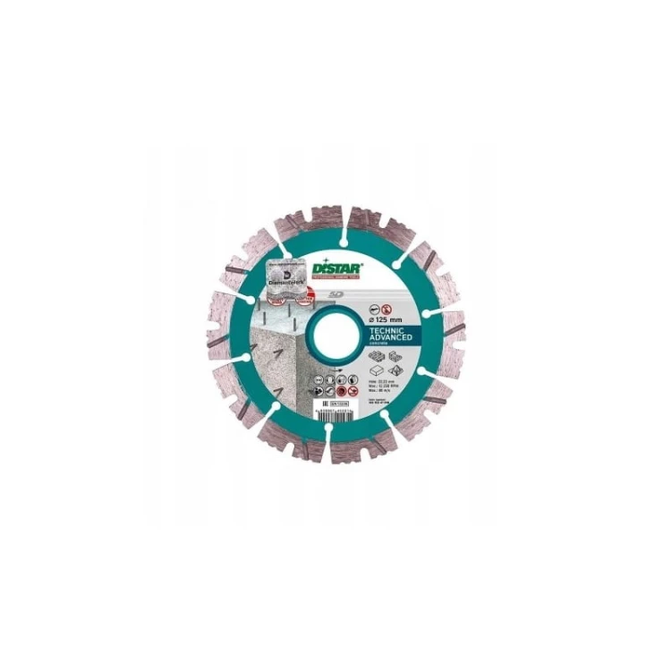 Distar Tarcza Diamentowa Technic Do Granitu i Betonu Advanced 125x2,2