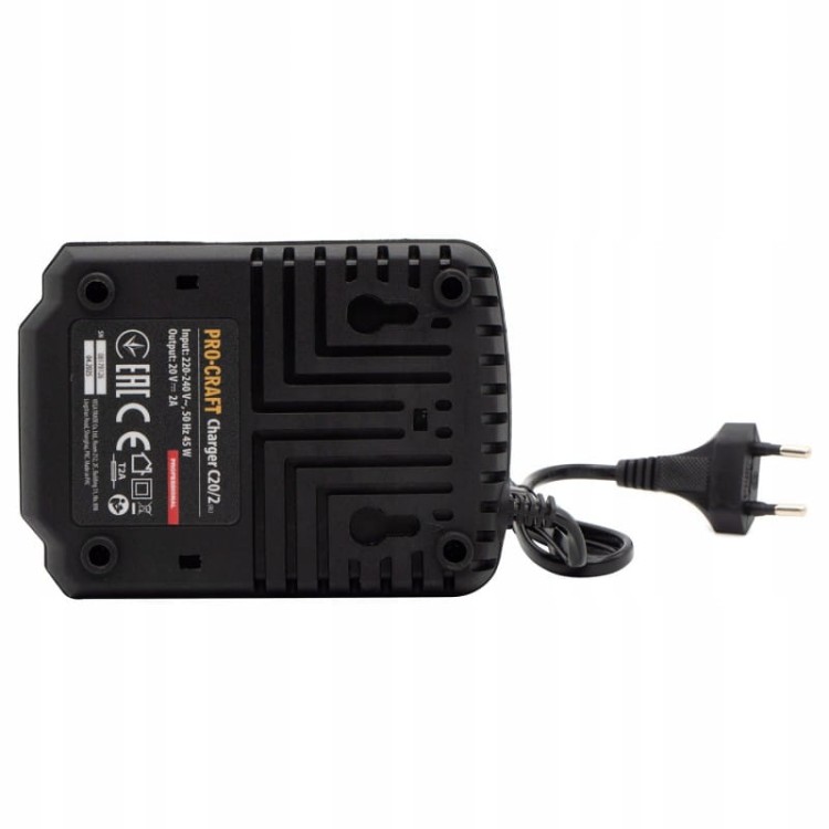 Procraft Pbc Set-1 Zestaw 2 Akumulatory 20v 2ah + Ładowarka Li-ion