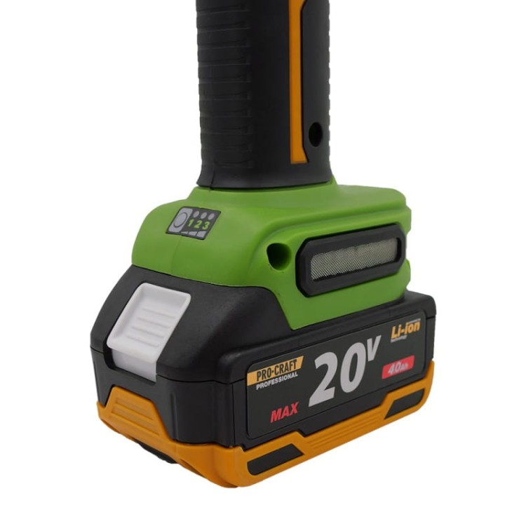 Procraft Pwа220 Szlifierka Kątowa Bezszczotkowa Akumulatorowa 20v 4ah