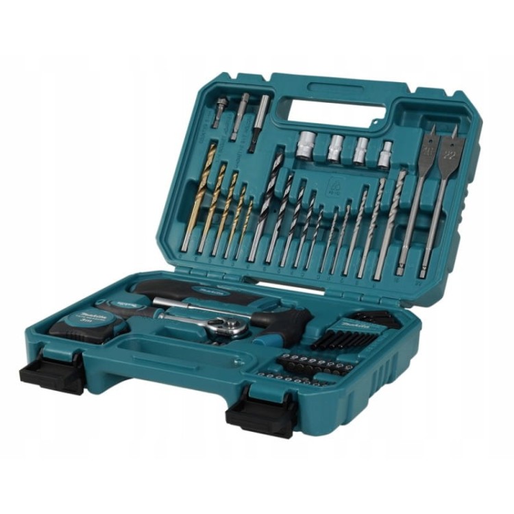 Makita e-15095 zestaw osprzętu w walizce bity wiertła miara 60el.