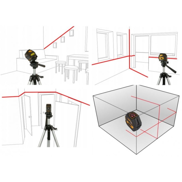 Laser Krzyżowy Laser Liniowy Z Walizką  Samopozimujący Lamigo Cross 2