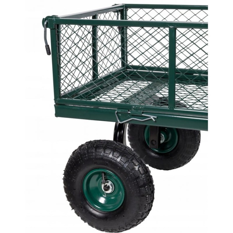 Wózek ogrodowy transportowy rozkładane burty STALOWY 250kg przyczepka DOOC