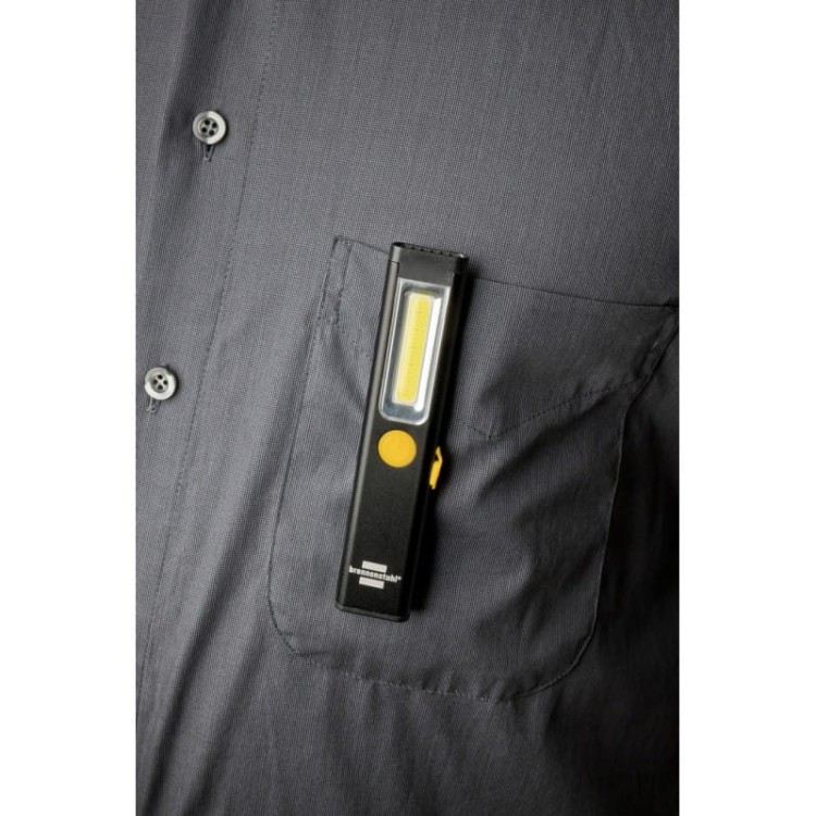 Brennenstuhl latarka led cob klips manges akumulator 200lm usb na prezent