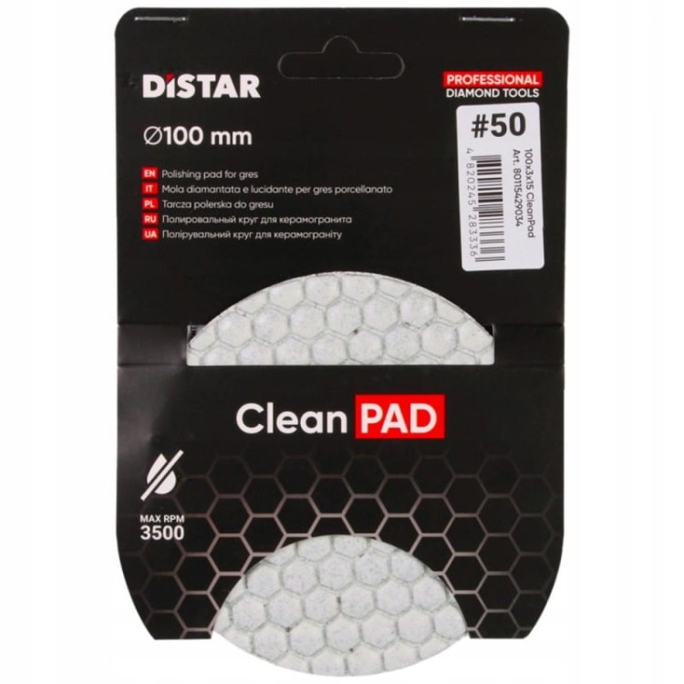 Distar Dysk Diamentowy Polerski Cleanpad Do Ceramiki 100x3x15